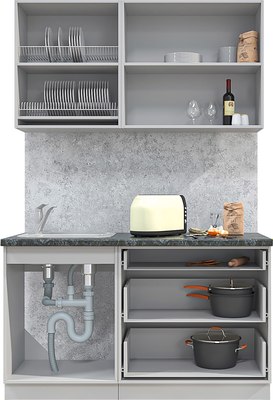 Кухонный гарнитур Интерлиния Мила Матте 1.4 А