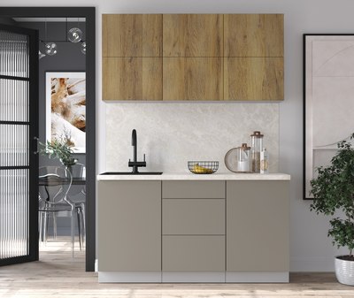 Кухонный гарнитур Интерлиния Мила Матте 1.5 А