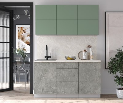 Кухонный гарнитур Интерлиния Мила Матте 1.5 А