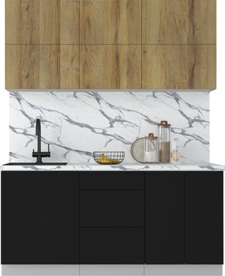 Кухонный гарнитур Интерлиния Мила Матте 1.7 А - фото