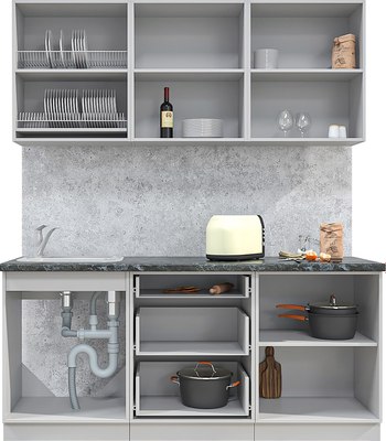 Кухонный гарнитур Интерлиния Мила Матте 1.8 А