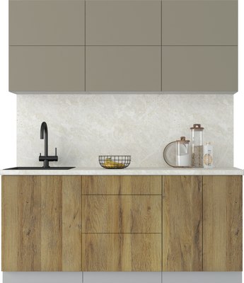 Кухонный гарнитур Интерлиния Мила Матте 1.8 А - фото