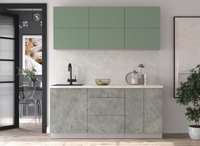 Кухонный гарнитур Интерлиния Мила Матте 1.8 А