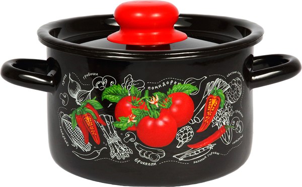 Кастрюля СтальЭмаль Помидорки 1с15с/1 - фото