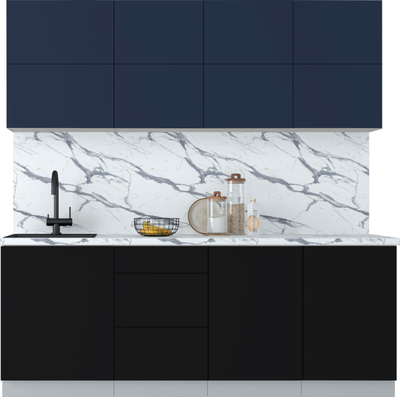 Кухонный гарнитур Интерлиния Мила Матте 2.1 А - фото