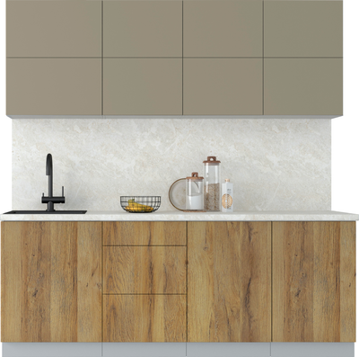 Кухонный гарнитур Интерлиния Мила Матте 2.1 А - фото