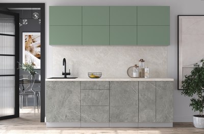 Кухонный гарнитур Интерлиния Мила Матте 2.2 А