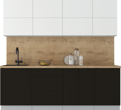 Кухонный гарнитур Интерлиния Мила Матте 2.3 А - фото