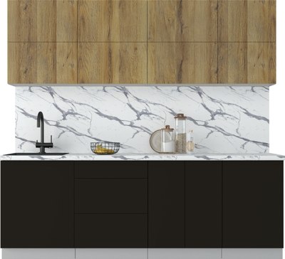 Кухонный гарнитур Интерлиния Мила Матте 2.3 А - фото