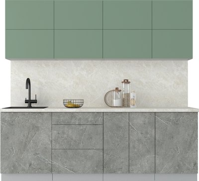 Кухонный гарнитур Интерлиния Мила Матте 2.3 А - фото