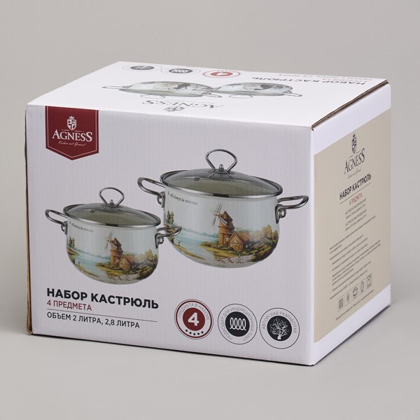 Набор кастрюль Agness 943-101