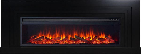 Каминокомплект Смолком Galaxy V60 Vision 60 LOG LED (черный) - фото