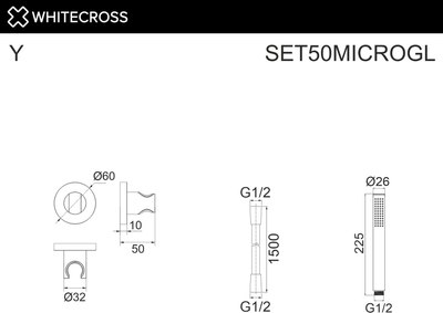 Душевой гарнитур Whitecross SET50MICROGL