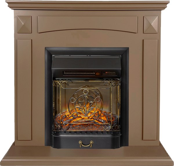 Каминокомплект Смолком Viking Std-Asp + Majestic-S Lux Bl LT Mocha Mousse 17-1230 - фото
