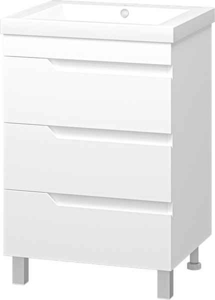 Тумба с умывальником Misty Софт 60 / П-Соф-01060-0113Я+10.150.00580.001 - фото