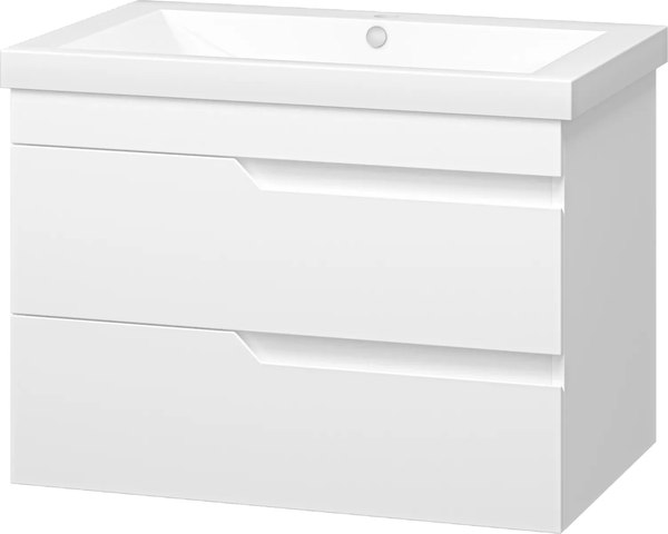 Тумба с умывальником Misty Софт 75 / П-Соф-01075-011П2Я+10.150.00750.001 - фото