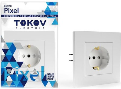 Розетка Tokov Electric Pixel TKE-PX-R1FZSF-C34