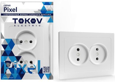 Розетка Tokov Electric Pixel TKE-PX-R2F-C34