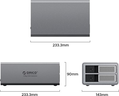 Бокс для жесткого диска Orico 9828U3-EU-GY-BP