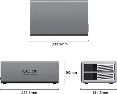 Бокс для жесткого диска Orico 9828RU3-EU-GY-BP