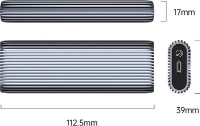 Бокс для жесткого диска Orico AM2C3-GY-BP