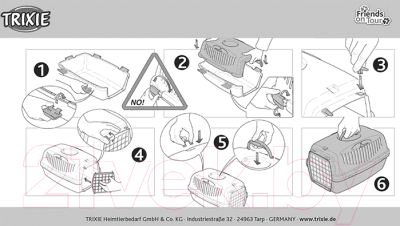 Переноска для животных Trixie Traveller Capri III 39831 (светло-серый/темно-серый)