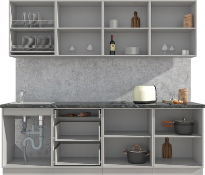 Кухонный гарнитур Интерлиния Мила Матте 2.4 А