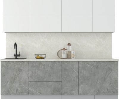 Кухонный гарнитур Интерлиния Мила Матте 2.5 А - фото