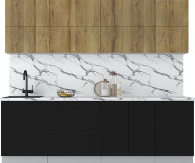 Кухонный гарнитур Интерлиния Мила Матте 2.5 А - фото