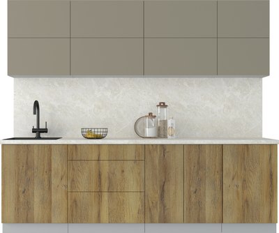 Кухонный гарнитур Интерлиния Мила Матте 2.5 А - фото