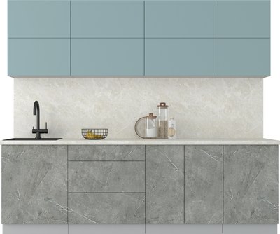 Кухонный гарнитур Интерлиния Мила Матте 2.5 А - фото