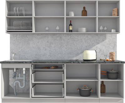 Кухонный гарнитур Интерлиния Мила Матте 2.5 А