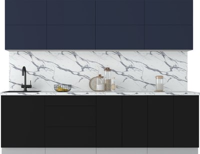 Кухонный гарнитур Интерлиния Мила Матте 2.7 А - фото