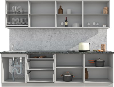 Кухонный гарнитур Интерлиния Мила Матте 2.7 А