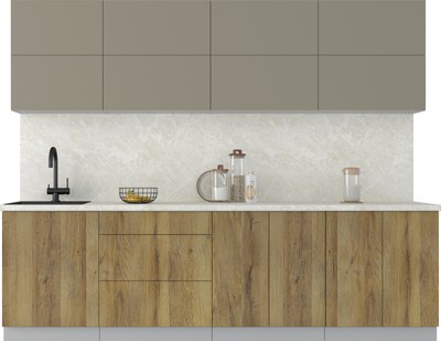 Кухонный гарнитур Интерлиния Мила Матте 2.7 А - фото