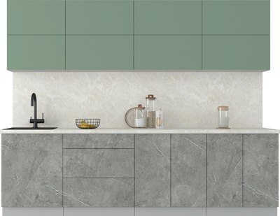 Кухонный гарнитур Интерлиния Мила Матте 2.7 А - фото