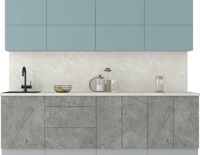 Кухонный гарнитур Интерлиния Мила Матте 2.7 А - фото