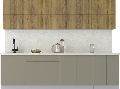 Кухонный гарнитур Интерлиния Мила Матте 2.8 А - фото