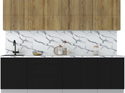 Кухонный гарнитур Интерлиния Мила Матте 2.8 А - фото