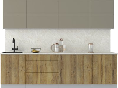 Кухонный гарнитур Интерлиния Мила Матте 2.8 А - фото