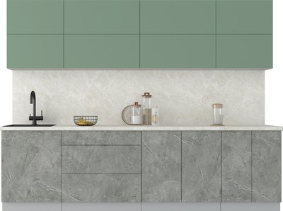 Кухонный гарнитур Интерлиния Мила Матте 2.8 А - фото