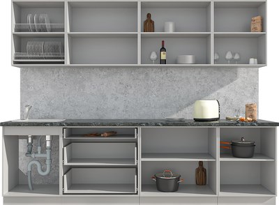 Кухонный гарнитур Интерлиния Мила Матте 2.8 А