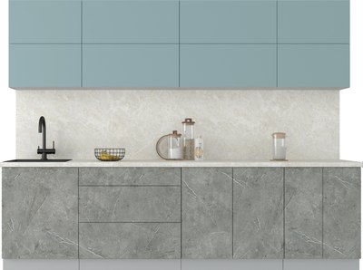 Кухонный гарнитур Интерлиния Мила Матте 2.8 А - фото