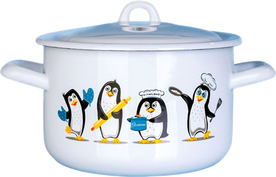 Кастрюля ЭСТЕТ Пингвины / ЭТ-72325  - фото