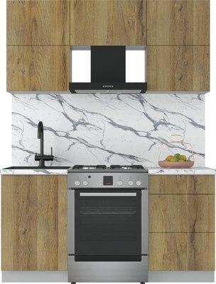 Кухонный гарнитур Интерлиния Мила Матте 1.6 Б - фото