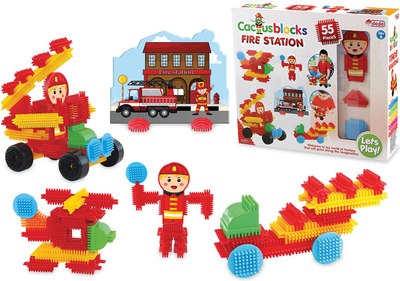 Конструктор Dede Кактус-блоки. Пожарные / 03308