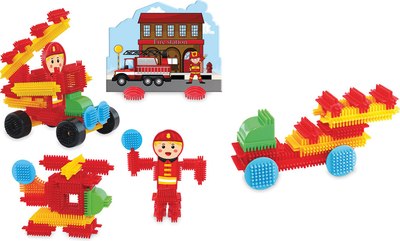 Конструктор Dede Кактус-блоки. Пожарные / 03308