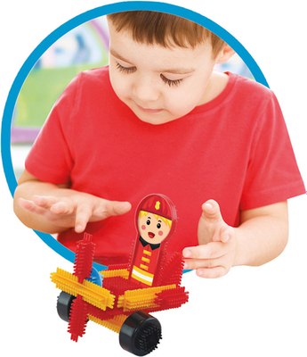 Конструктор Dede Кактус-блоки. Пожарные / 03308