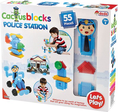 Конструктор Dede Кактус-блоки. Полиция / 03307 - фото