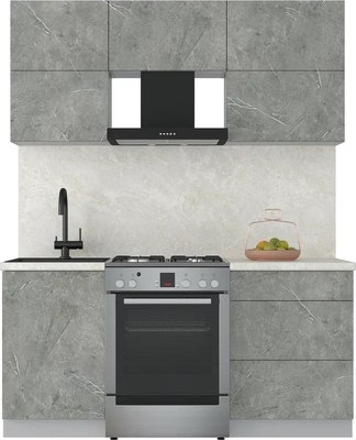 Кухонный гарнитур Интерлиния Мила Матте 1.7 Б - фото